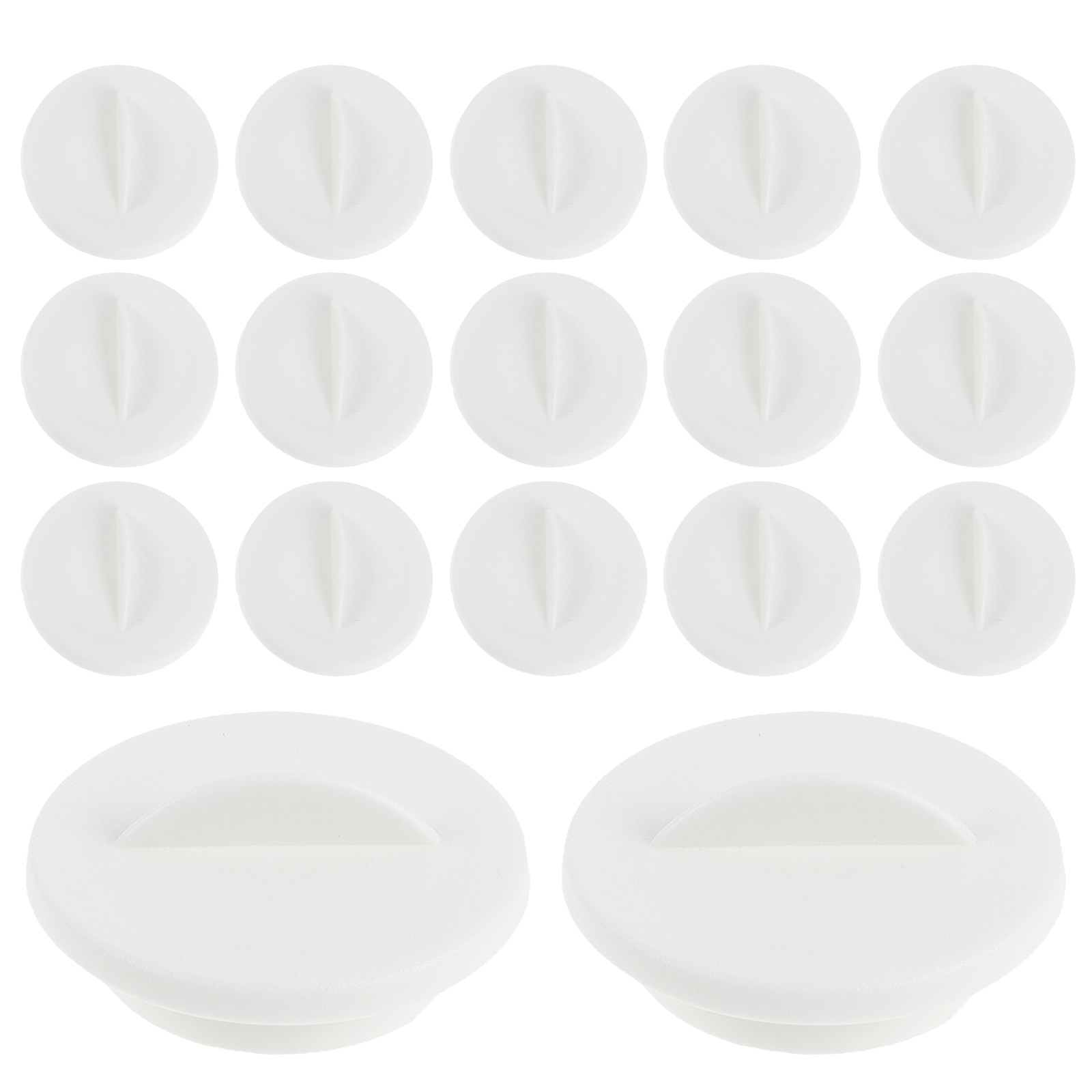 Hydroponic Nft Channel - 24Pcs Round Hydroponic Hole Caps White