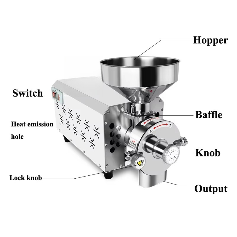 Electric Wheat Flour Mill Rice - đánh giá và giá Grain Mill Grinder