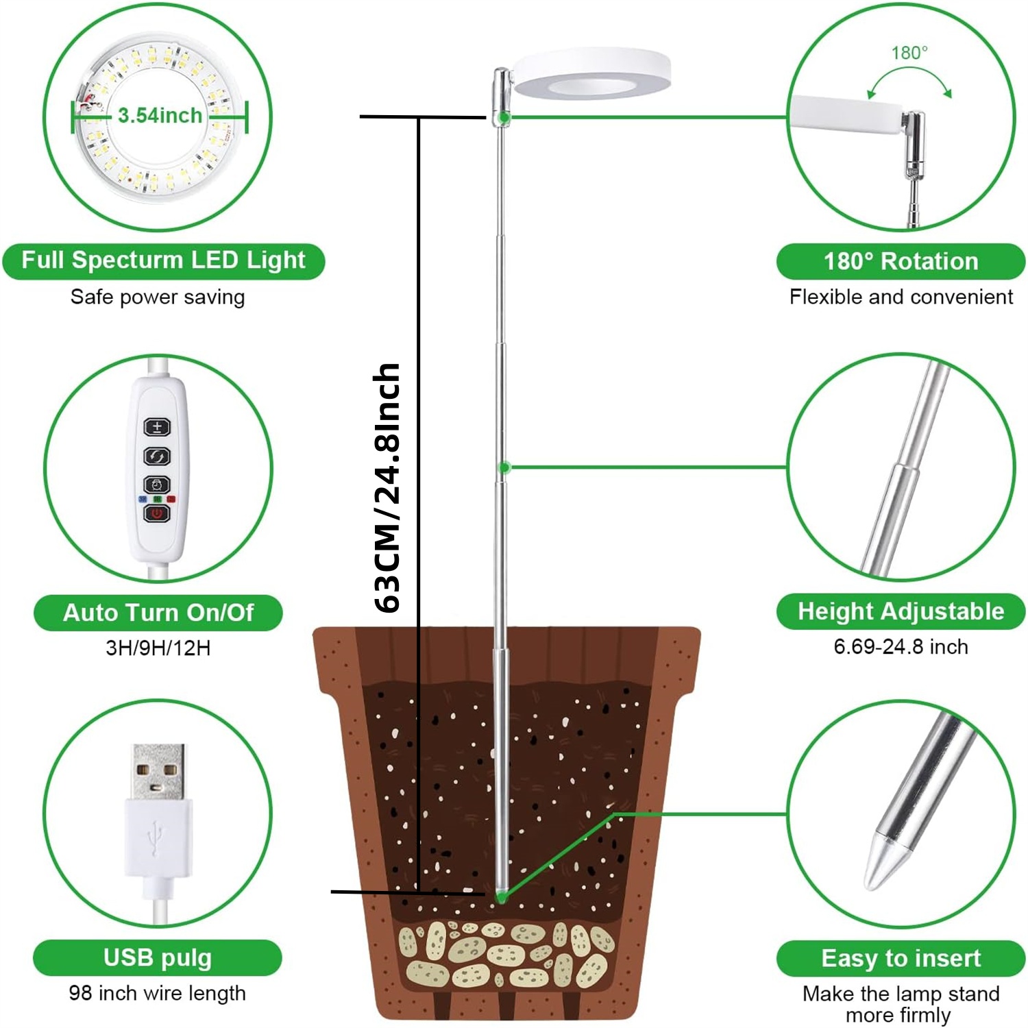 3Colors Angel Ring Plant Growt - đánh giá và giá Hydroponic Nft Channel